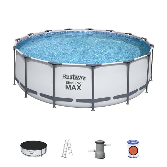 Piscine hors-sol STEEL PRO BESTWAY, Diam.4,57 m x H. 1,22 m